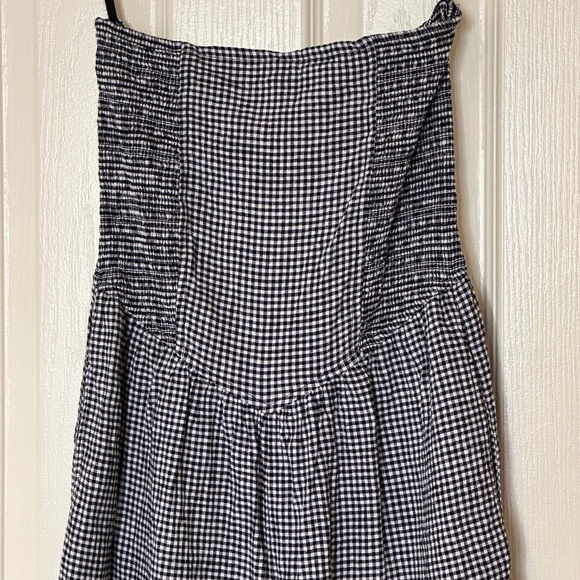 Aerie - Black/White - Strapless Smocked Jumpsuit - XS - Picture 9 of 14